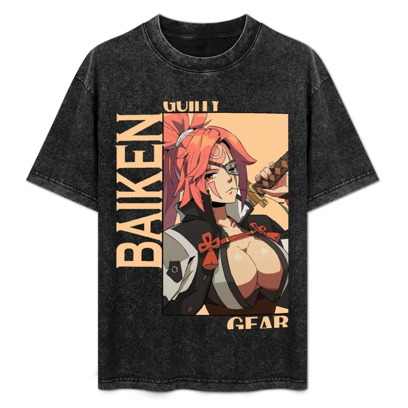 

Guilty Gear Baiken T-Shirt Basic Plain Short Sleeve Crew Neck Tee