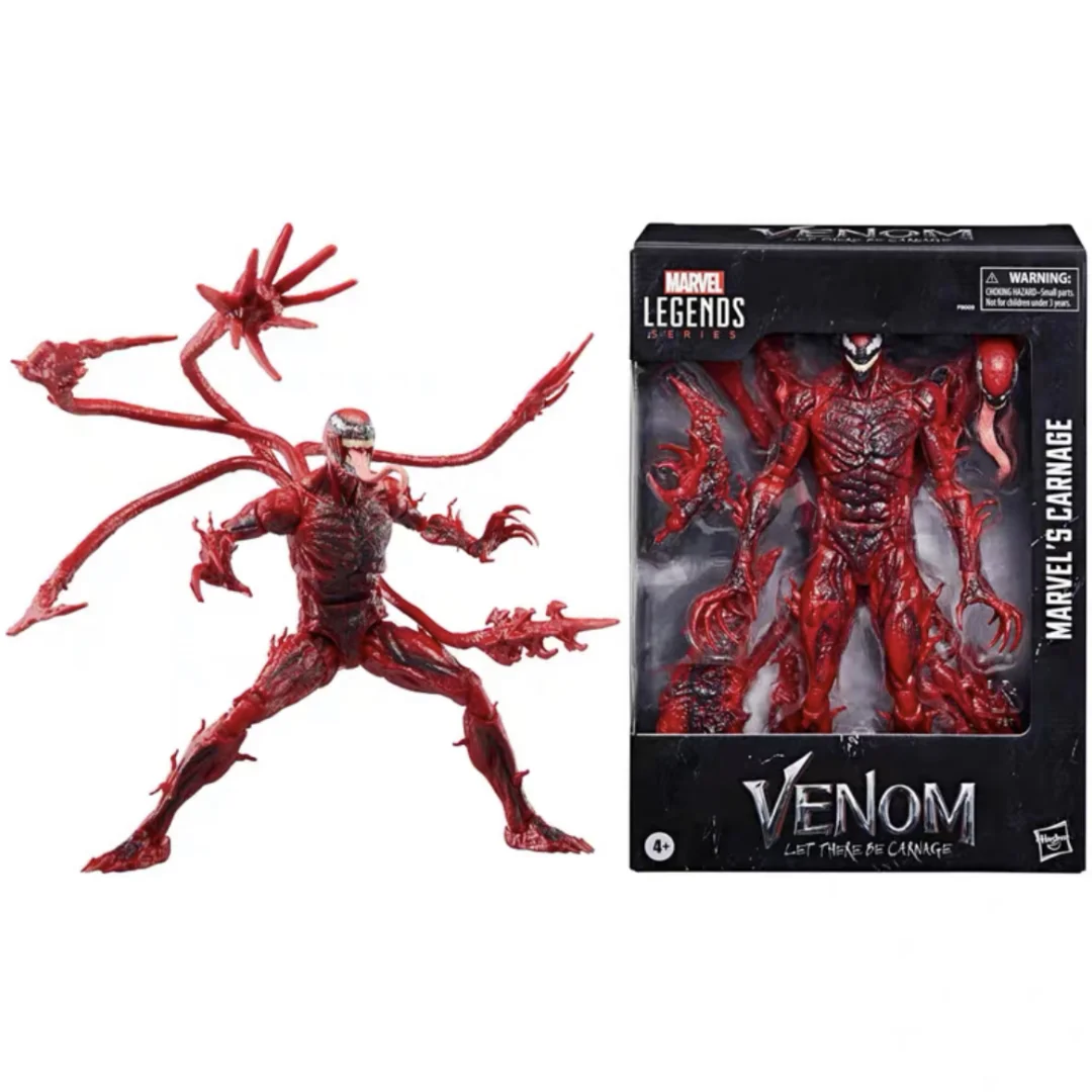 

In Stock 6 Inch Marvel Legends Carnage Venom Villain Action Figure Movie Peripheral Anime Model Doll Desktop Collectible Toys