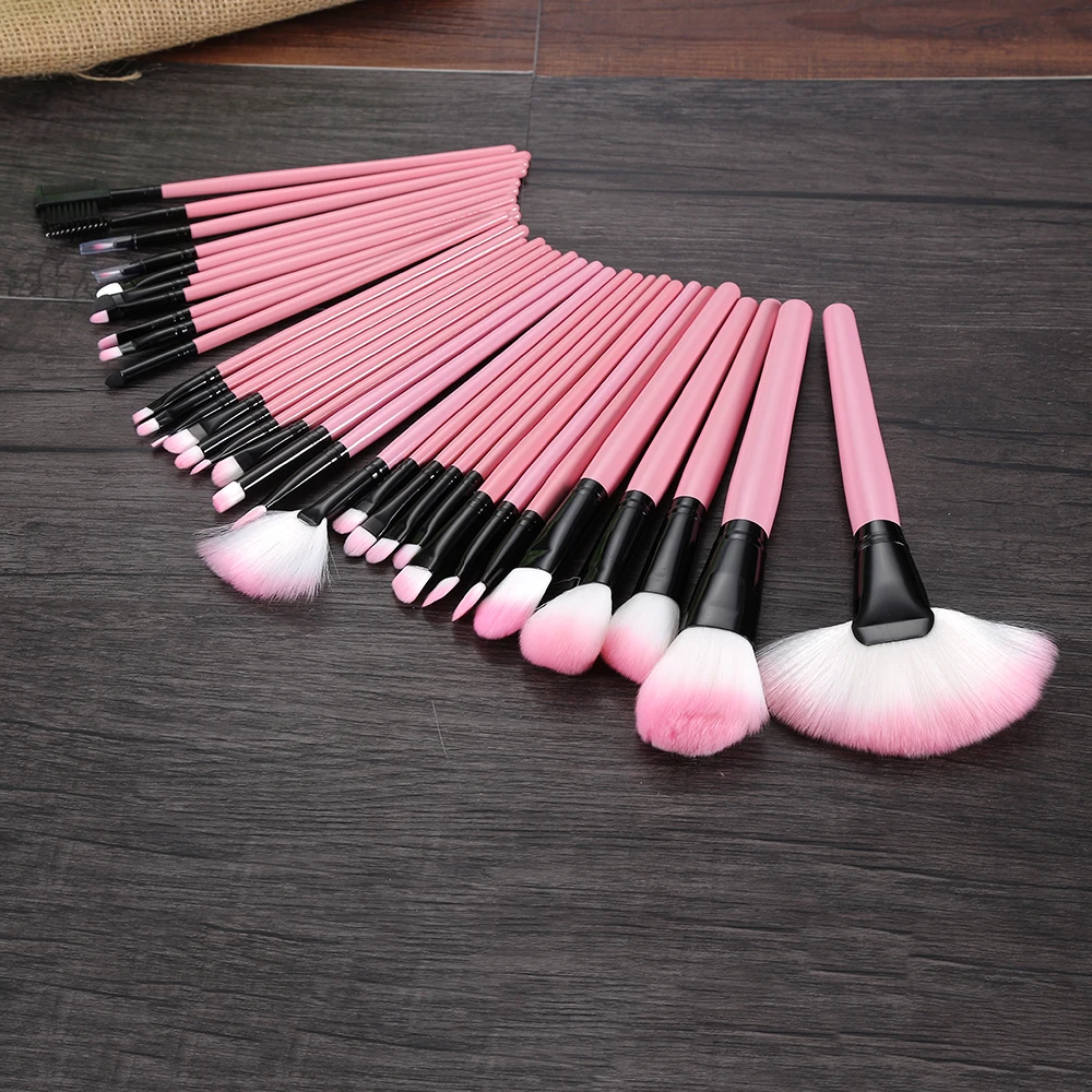 32Pcs Makeup Brushes Pink Set Professional Soft Fluffy Foundation Eyeshadow Eyebrow Eyeliner Blending Makeup Brush Beauty Tools