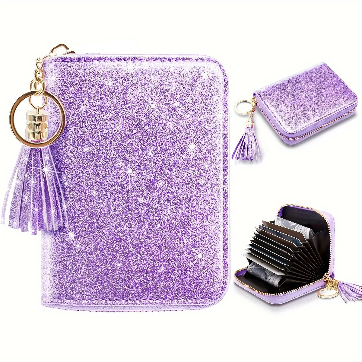 

Female Cute card case women ID card pocket tassel card holder large-capacity coin purse