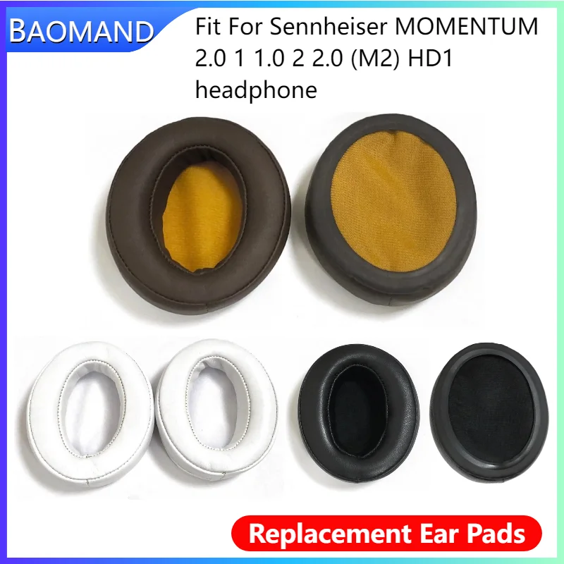 

Replacement Protein Leather Ear Pads Cushion Cover Earpads for Sennheiser MOMENTUM 2.0 1 1.0 2 2.0 (M2) HD1 Headset