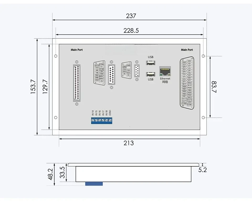 4.1 Standalone Motion Controller with USB CNC Interface - Offline for 3 Axis/4 Axis Control