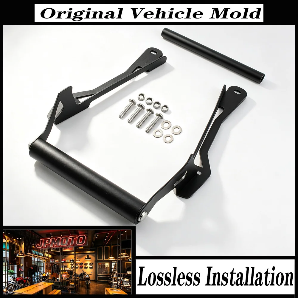 

For Triumph Tiger 1200 GT Tiger1200GT Explorer 2022-2026 Motorcycle GPS Mount Bracket Extension Bar Holder Iron Black Kit