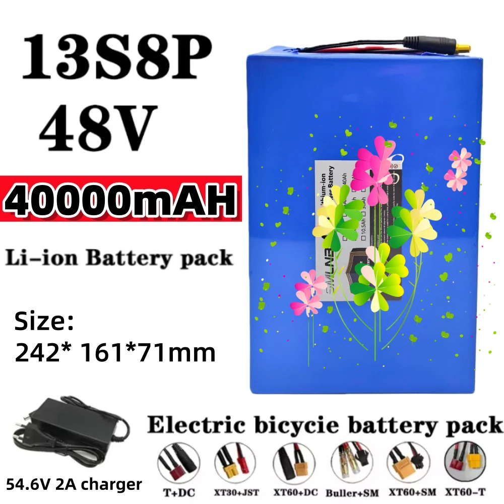 

Li-ion 40000mAh 48V 13S8P for Citycoco Motorized Scooter Use Battery Model Aircraft Electric Tools Cartssolar Energy Inverters