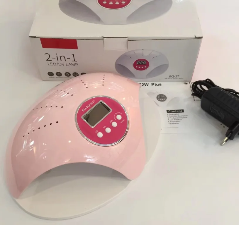 BQ2T Manicure UV LED Nail Lamp,72W High Power Eco-friendly Design,Smart Infrared Sensor,Adjustable Timer for Gel Polish Tools