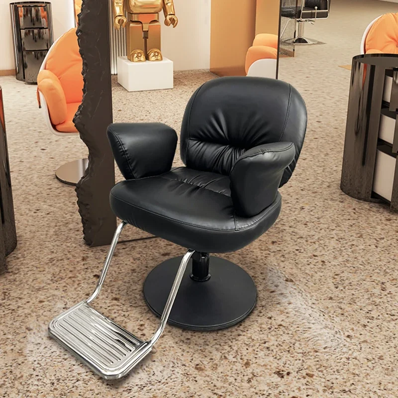 

Barbershop Swivel Barber Chair Luxury Professional Barber Chair Lift Perm Comfort Cadeira De Barbeiro Beauty Furniture WT