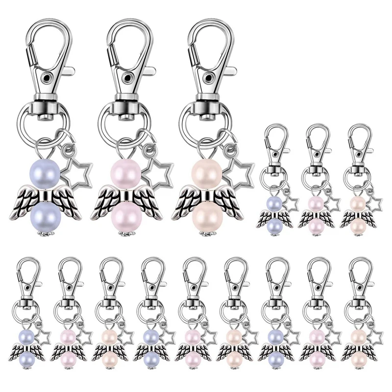 

33 Pcs Party Favors Baptism Souvenir Mini Angle With Star Pendant Keychain