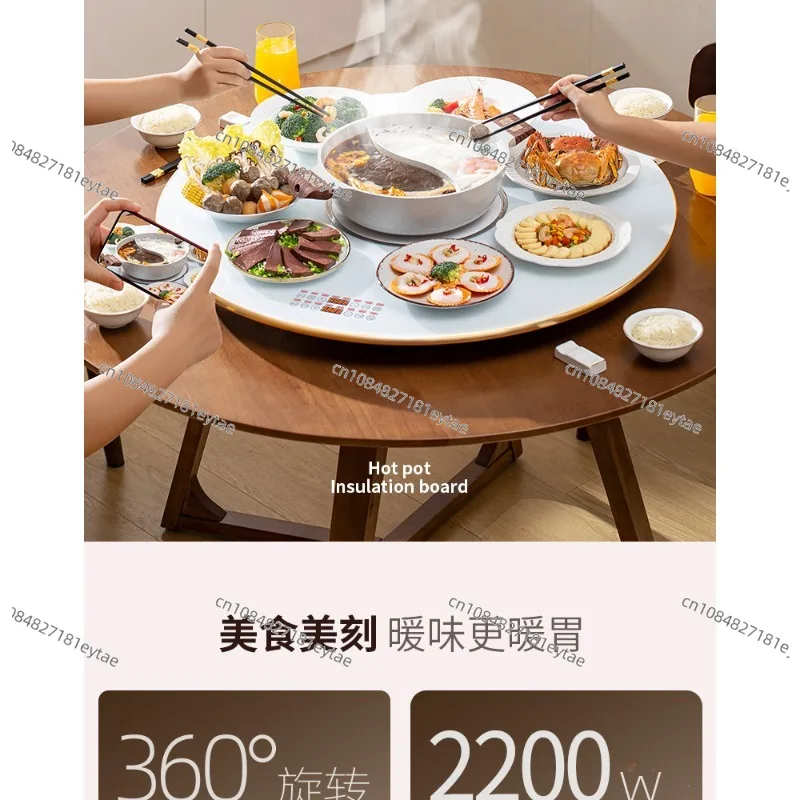 New household heating board, heating hot cutting board, multi-functional smart with hot pot, desktop electric rotating turntable