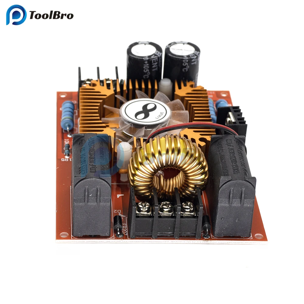 250W 15A DC 12-30V ZVS Induction Driver Board + Tesla Coil Flyback Ignition Generator High Voltage Generator SGTC Cooling Fan