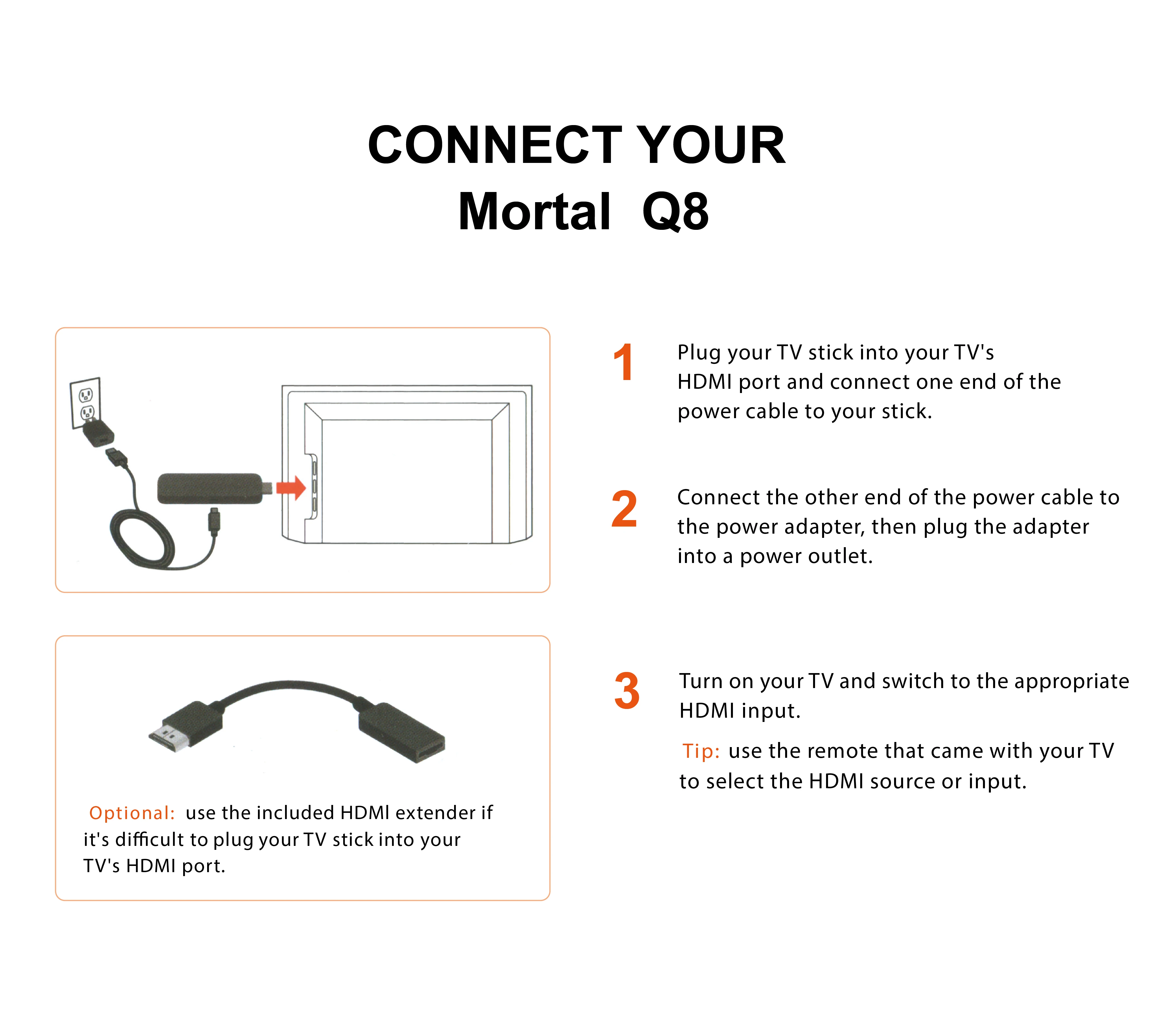 Mortal Q8 Android14 TV-Stick WIFI6 Sprachsteuerung TV-Stick 8K-Video RK3518 Netflix YouTube TV-Box Kostenloses Live-TV-Streaming – Detail 19