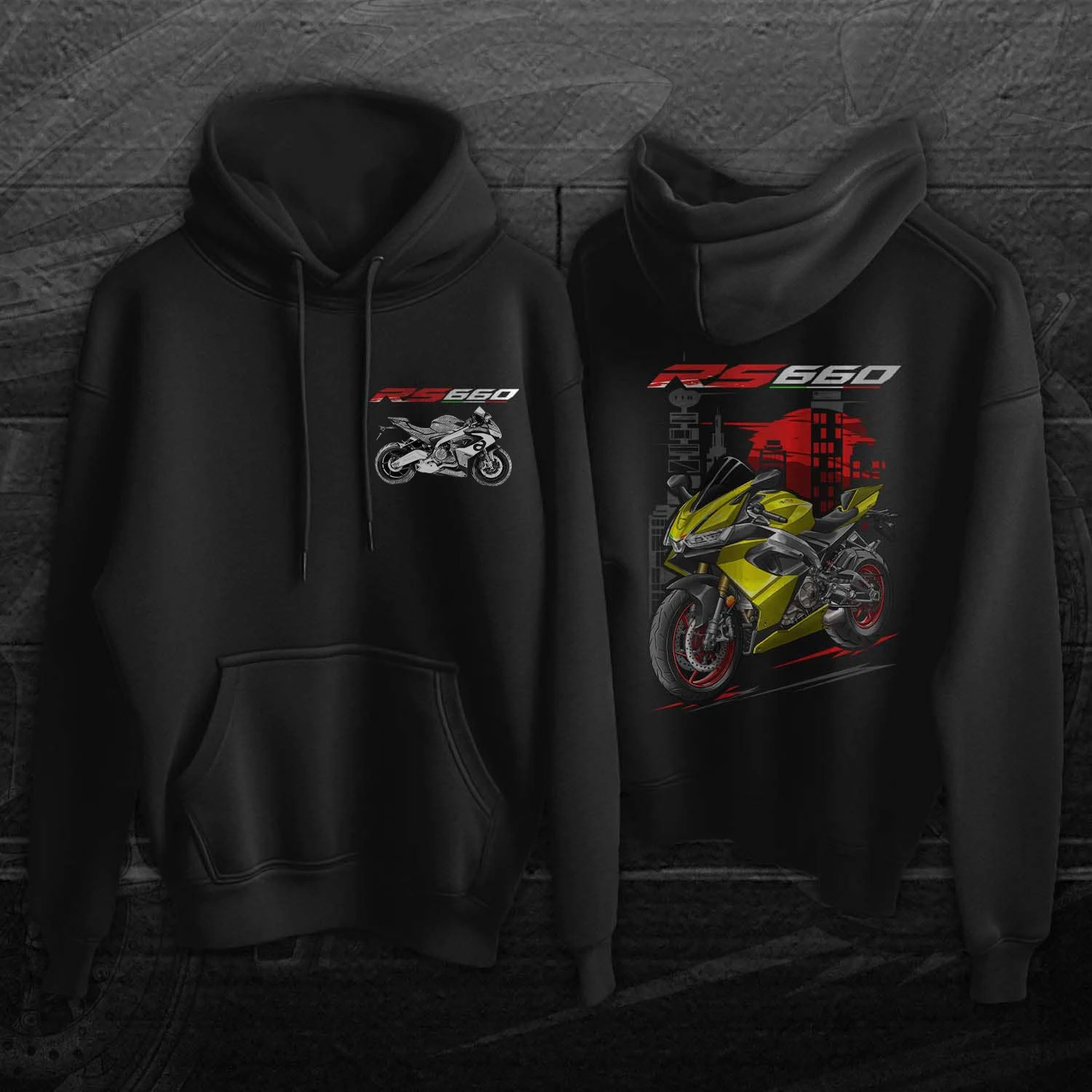 Classic 2020-2024 Models Italian RS660 Motorcycle Pullover Hoodie Comfortable Cotton Casual Mens Sweatshirt Rider Streetwear