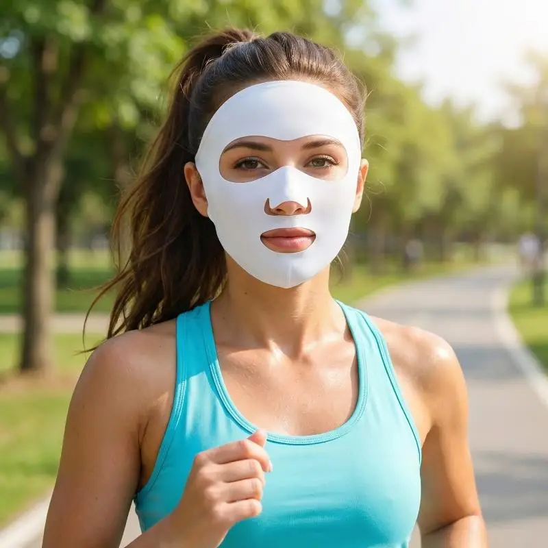 New Summer Outdoor UV Protection Face Cover For Women Hang-Ear Sports Mouth Cover Breathable Open-Nose Running Cycling Mask