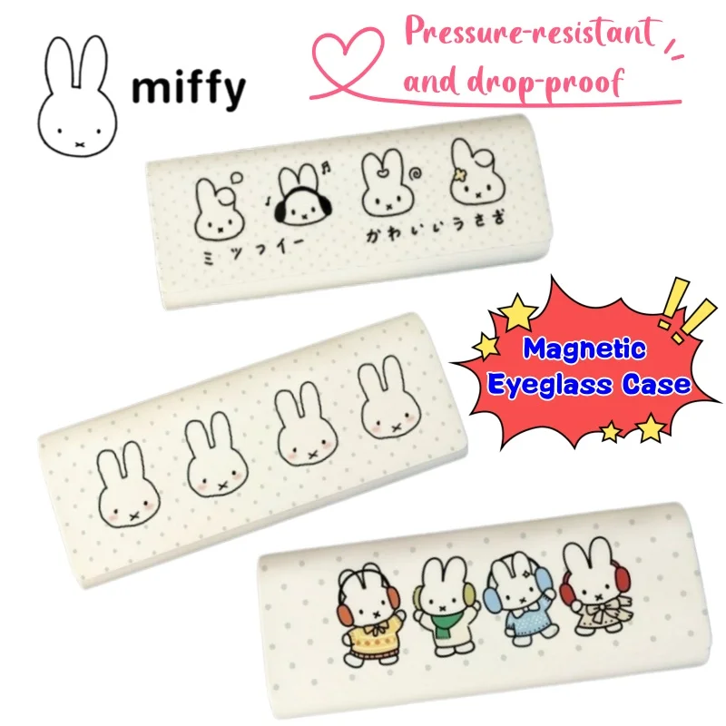 New New Miffy Cartoon Cute Simple Magnetic Glasses Case Ins Dirty-Resistant Nearby Mirror Storage Box Drop-Resistant Sunglasses Case - Aliexpress Deal