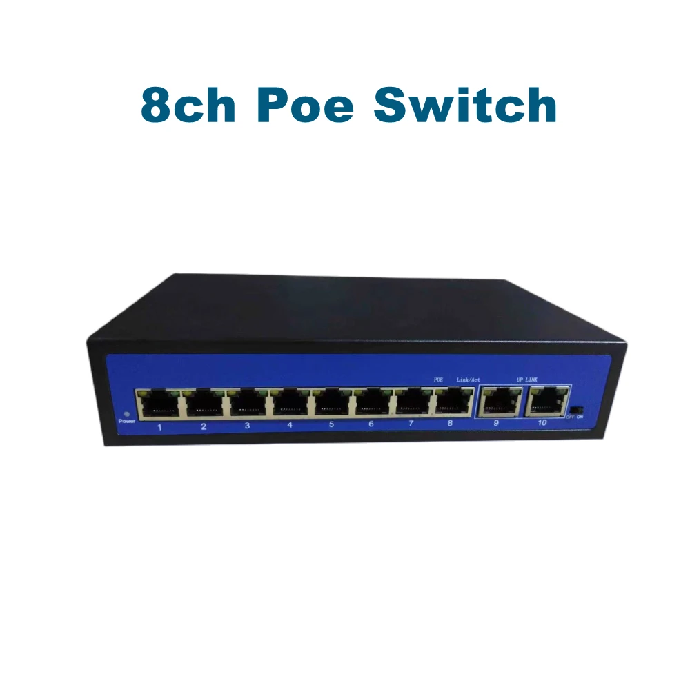 Imagem -03 - Rede Poe Switch para Ethernet Câmera ip Wireless ap Cctv Sistema de Câmera Vídeo Intercom Sistema 4ch 8ch 48v