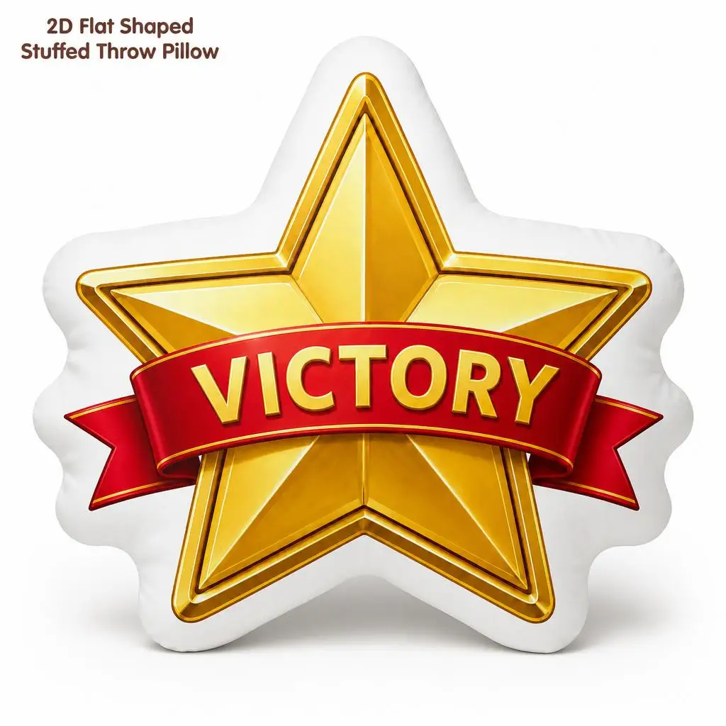 Victory Star Achievement Champion Winner Plush Pillow Cushion Irregular Stuffed Throw Pillow Home Decor Gift Sofa Bed Home