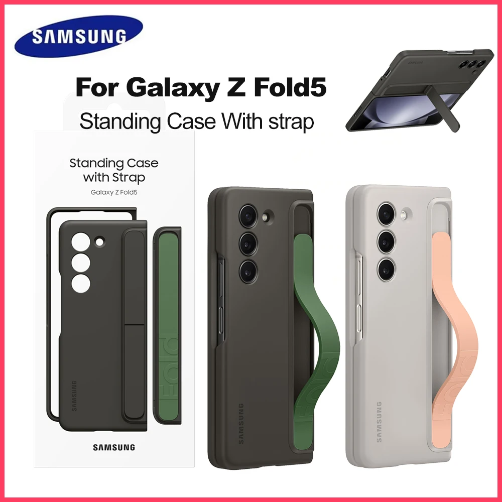 

Оригинальный тонкий чехол-подставка для Samsung Galaxy Z Fold5 с ремешком, чехол-подставка Galaxy для Z Fold5 EF-MF946