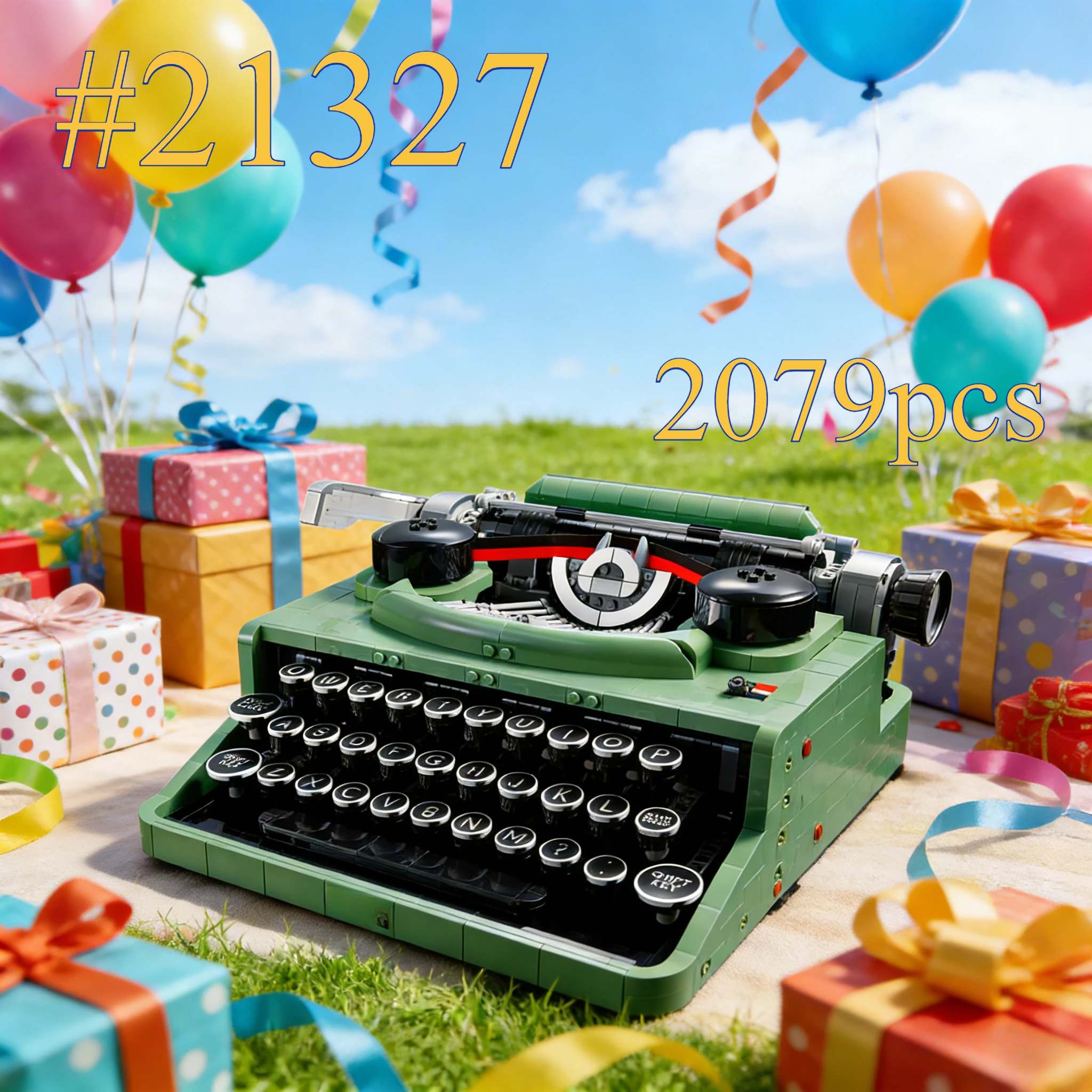 

Exquisite Green Typewriter 21327 Building Blocks Sets Suitable for Birthday Gifts Compatible with Legoed Particles，2079pcs.