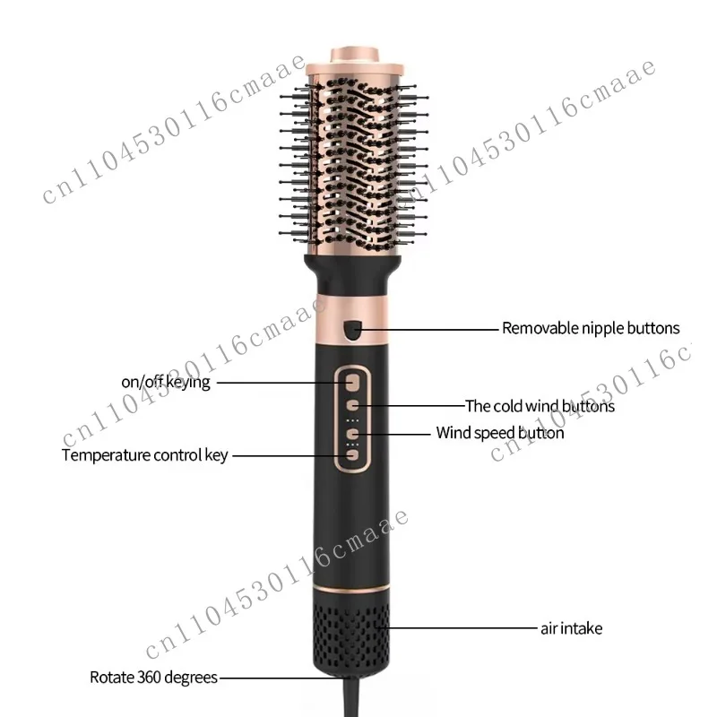 New Professional 5-in-1 Detachable Interchangeable Styler Electric Hot Air Brush 1 Step Hair Dryer Brush Cover