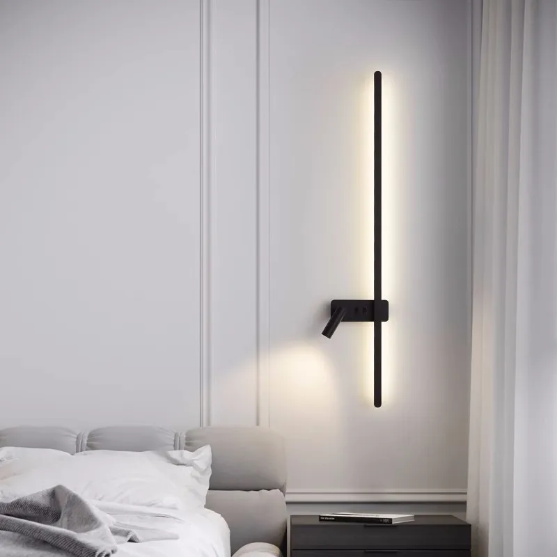 Rotatable Spotlights Long LED Wall Lamp Adjustable Linear Wall Light for Living Room Bedroom TV Background Modern Accent Lightis