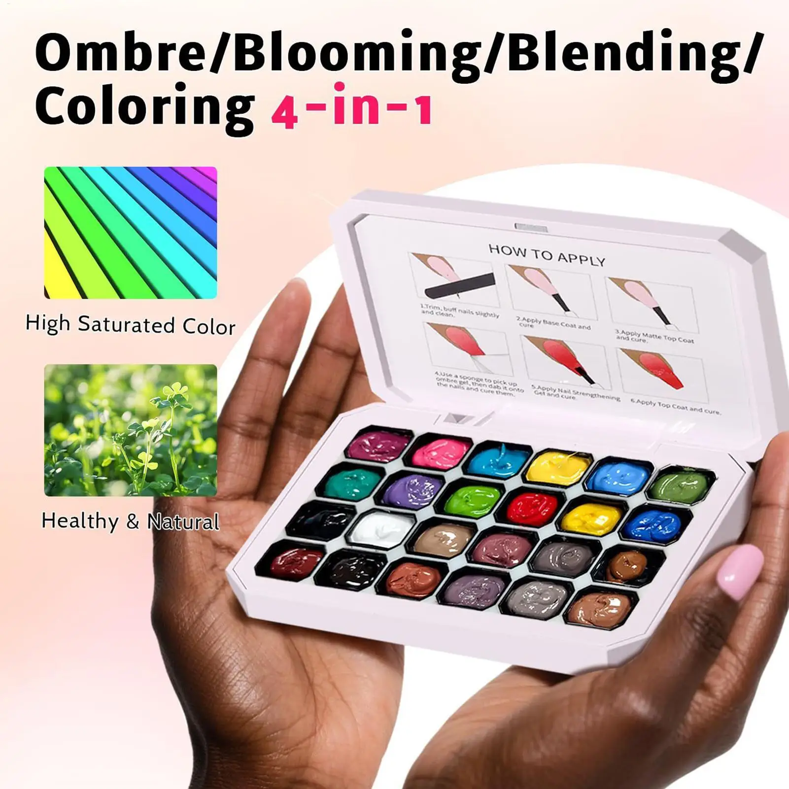 Nail Gradient Patting Gel Nail Paint Patting Gel Long-Lasting Pigmented Colors Sponge Pat Paint Nail Gel Gradient Blush gel