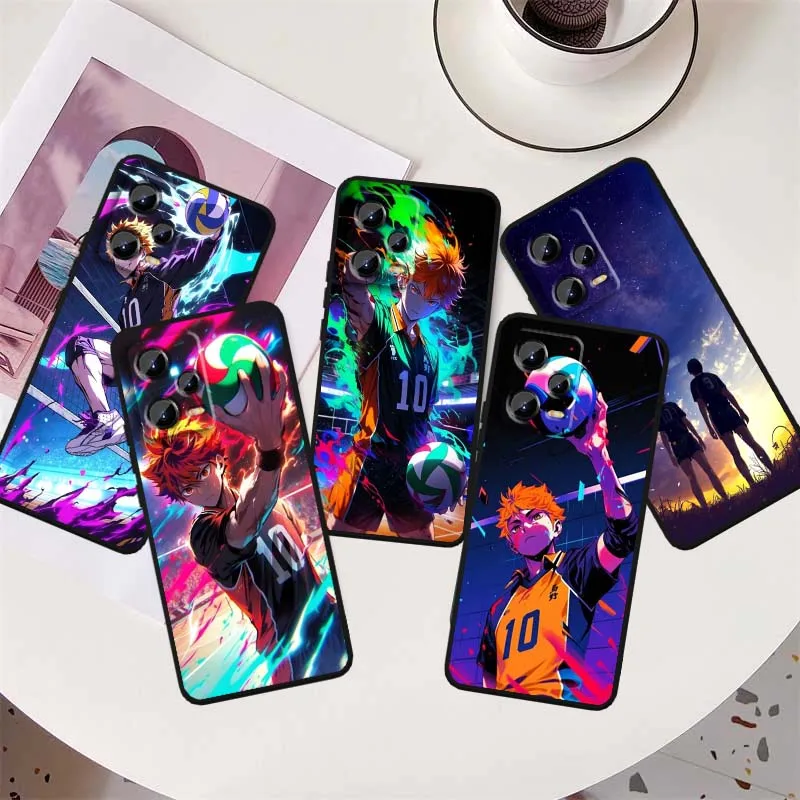 

Haikyu Cool Art Popular Anime For Xiaomi Redmi Note 14 13 12 12S 11E 11 11S 11T Pro Plus 4G 5G Black Soft TPU Cover Phone Case