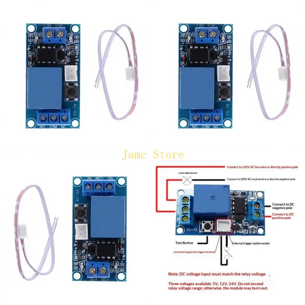 

LX0B Bistable 1Key Start Stop SelfLocking Relaies Module Microcontroller Control