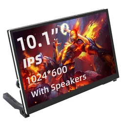 10.1 Inch Raspberry Pi 4 Touch Screen 1024x600 LCD IPS Display with Speacker Holder Monitor for Raspberry Pi 4 Model B 3B 3B+ PC