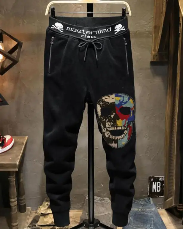 

Men Sweatpants with Rhinestones asina size M-2XL pants Summer design