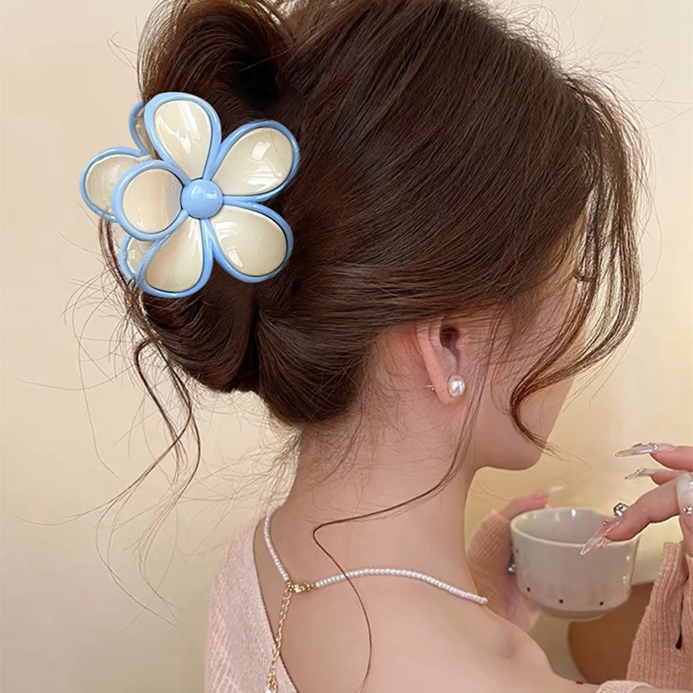 

Women's Flower Hair Claw Clip Bohemia Sunflower Hairpin Crab Sweet Floral Barrette Ponytail Holder Headwear Hair Accessories