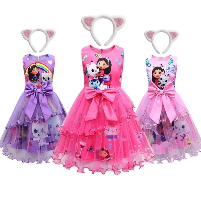 Anime Gabi Cat Cosplay Costume gril Gabi Juguetería Bow Lace Dress Headwear Bag  Halloween School Party Gabi Cosplay Costume