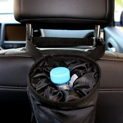 Car Dustbin Garbage Bag Dust Seat Back Storage Rubbish Bin Box Sundries Holder Organizer Pocket Bags Trash Can Car Accessories