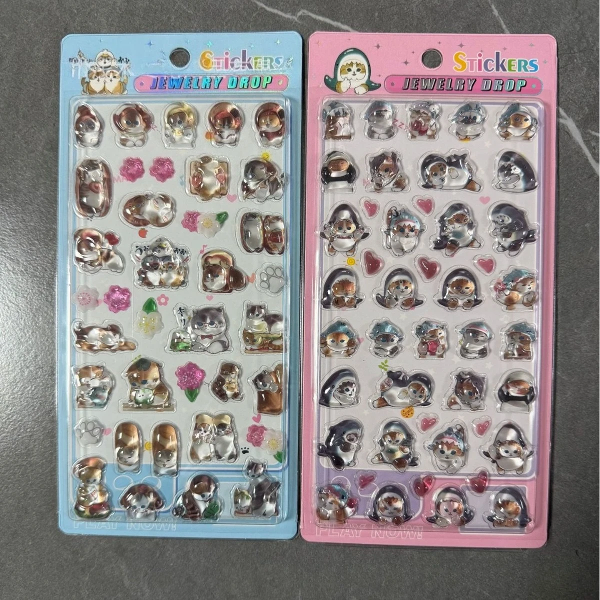 

SS 2026 New 3D Cartoon Cat Crystal Embossed Stickers Kawaii Cute Diy Scrapbook Stationery Phone Case Decoration Birthday Gift S
