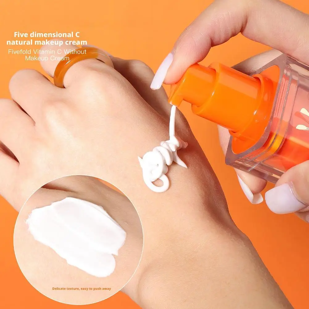 Crème tonifiante à la vitamine C, maquillage naturel éclaircissant, correcteur pour le visage, cosmétiques, fond de teint