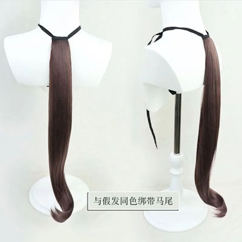 Anime Uma Musume Pretty Derby Satono Diamond Cosplay Pruik Oren en Staart Vrouwen Lang Steil Haar Halloween Party Carnaval Props