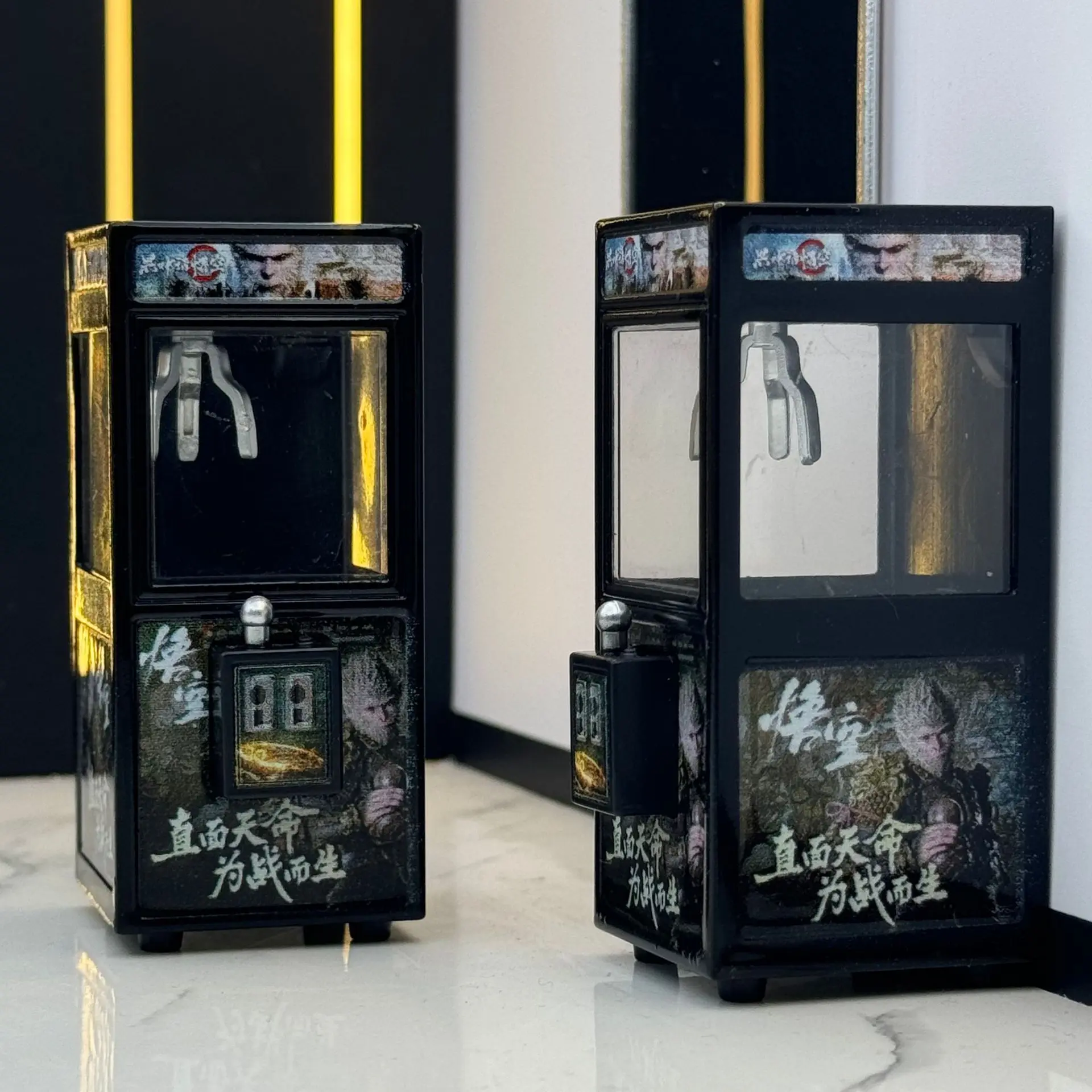 

Alloy doll machine ornament model light touch sensing function toy keychain small pendant gift