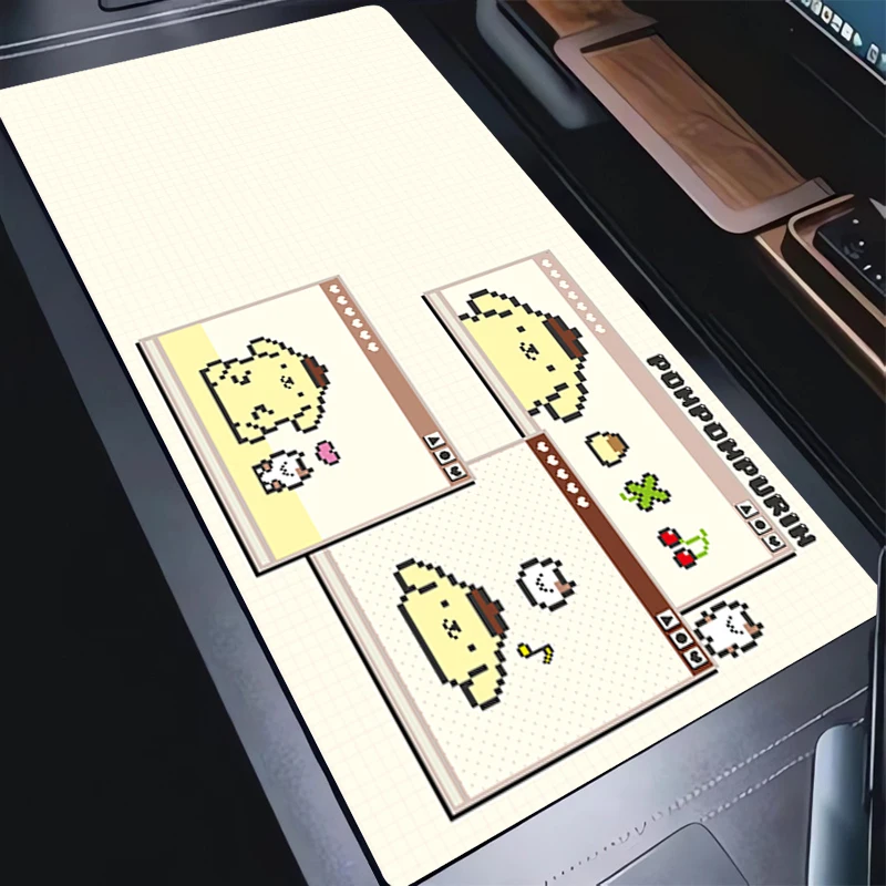 Mouse Pad Pompompurin 90x40cm Anime Gamer Tablet Varmilo Keyboard Pad Carpet Kawaii Laptop Gaming Accessories Lock Edge Mousepad