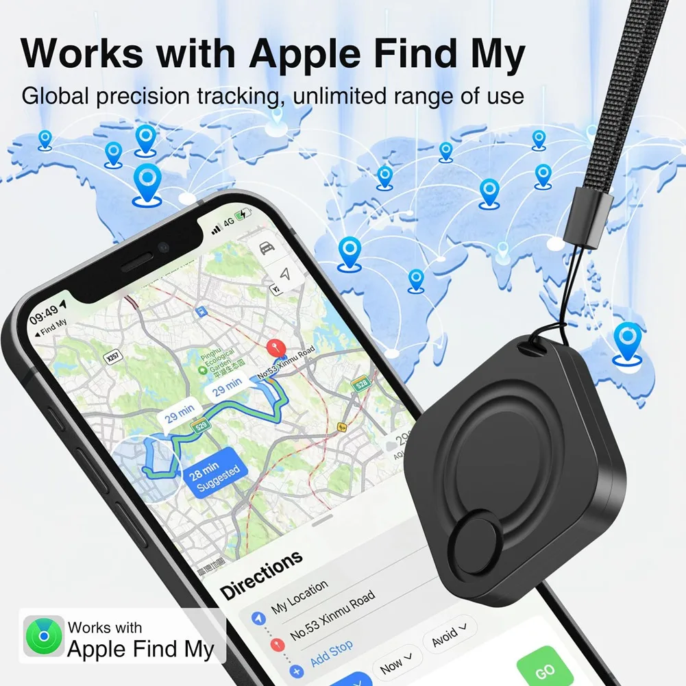 ABMF-Air Tracker, локатор ключей со звуком, совместимый с Find My (только IOS), трекеры, такие как Airtags, трекер для домашних животных