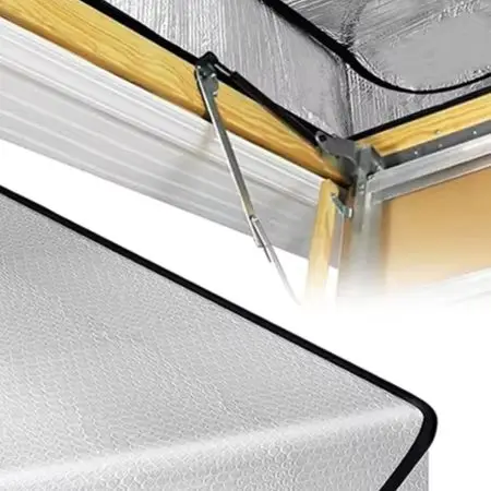 Aluminum Attic Tent Insulation Cover All Seasons Dust Attic Stair Heat Shield Double Sided Aluminum Foil Attics Cover