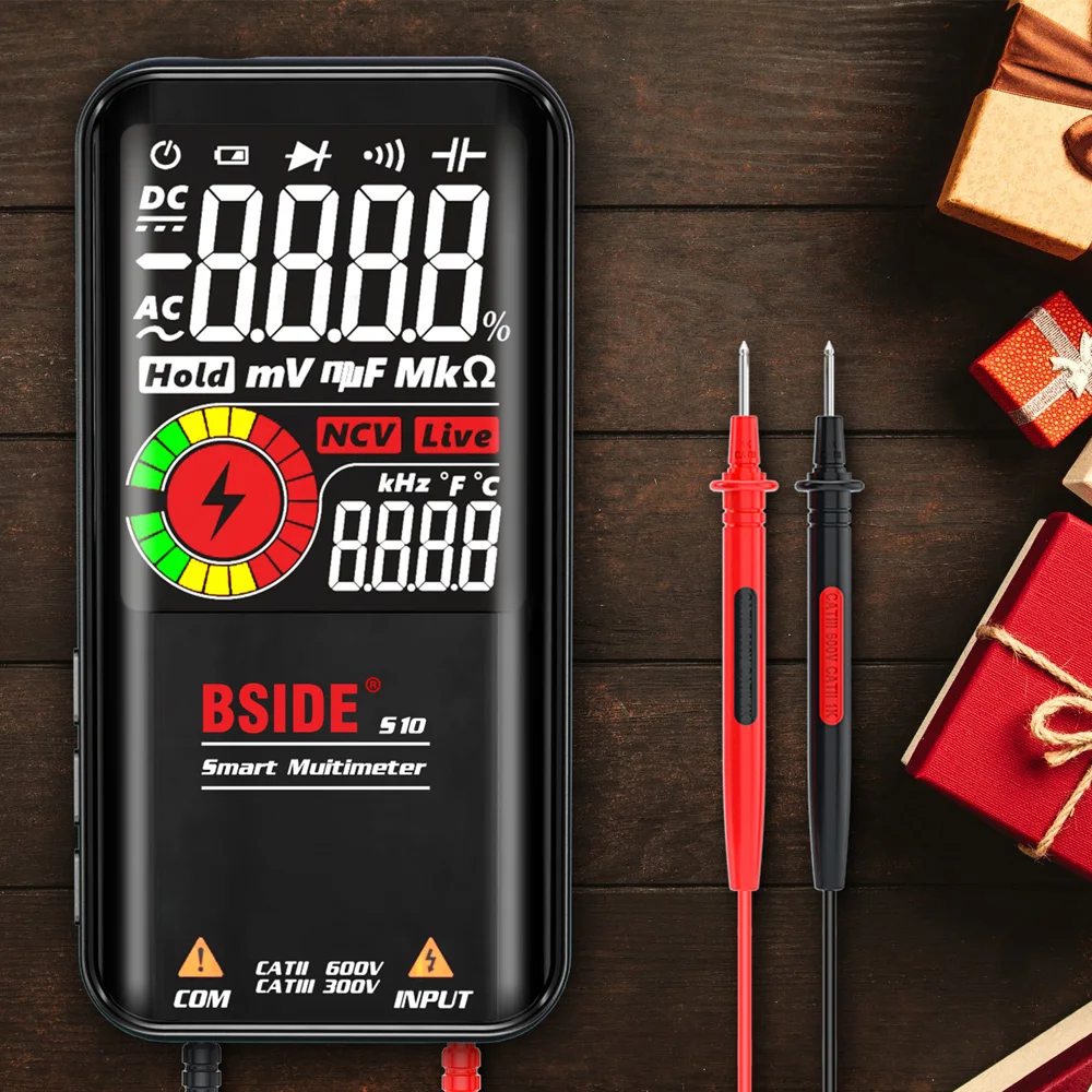 BSIDE มัลติมิเตอร์แบบดิจิตอล S11 S20 Profesional Multimetro สมาร์ท DC AC แรงดันไฟฟ้าตัวเก็บประจุโอห์มไดโอด NCV Hz EMF Tester Detector
