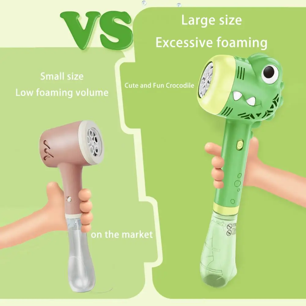 Bubble Maker  Fashion Colorful Light Portable  Crocodile Chick Bubble Maker Summer Toy