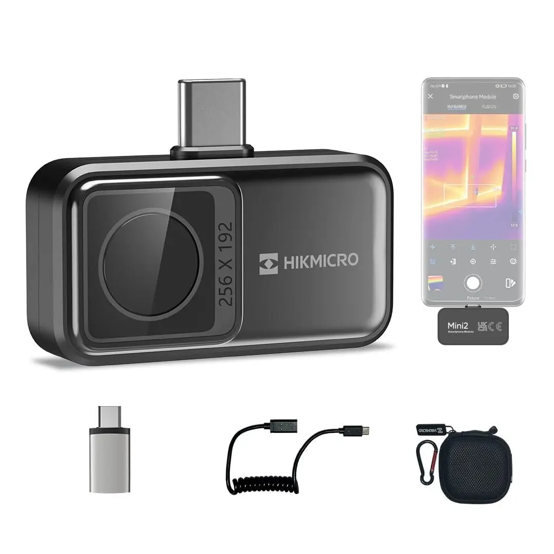 Mini2 Thermal Camera Android, 256 x 192 IR Resolution, Thermal Imaging Camera Android, 25Hz Rate Infrared