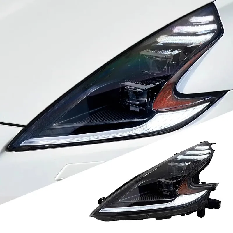 

Передняя фара в сборе для Nissan 370Z 08-21, модифицированный указатель поворота, автомобильные дневные ходовые огни