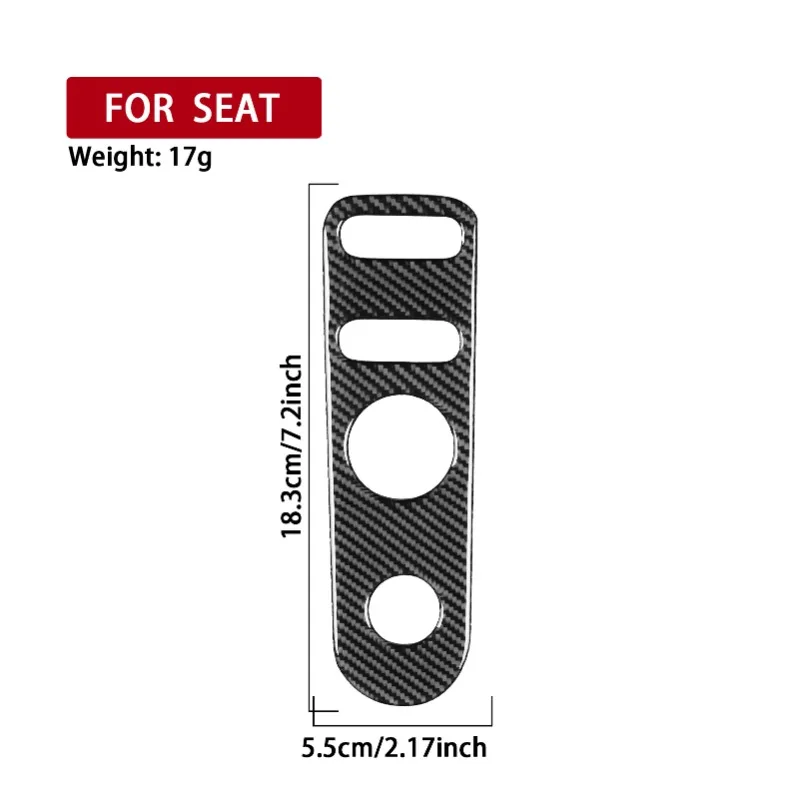 Real Carbon Fiber Sticker For Seat Leon Altea 2005 2006 2007 2008-2010 2011 2012 For Toledo 2005-2009 LHD RHD Car Door Lock Gear view 6