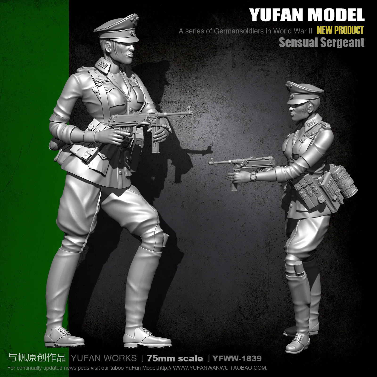 

Yufan Model 1/24 75mm Soldier Model Kit Figure Unmounted Yfww-1839