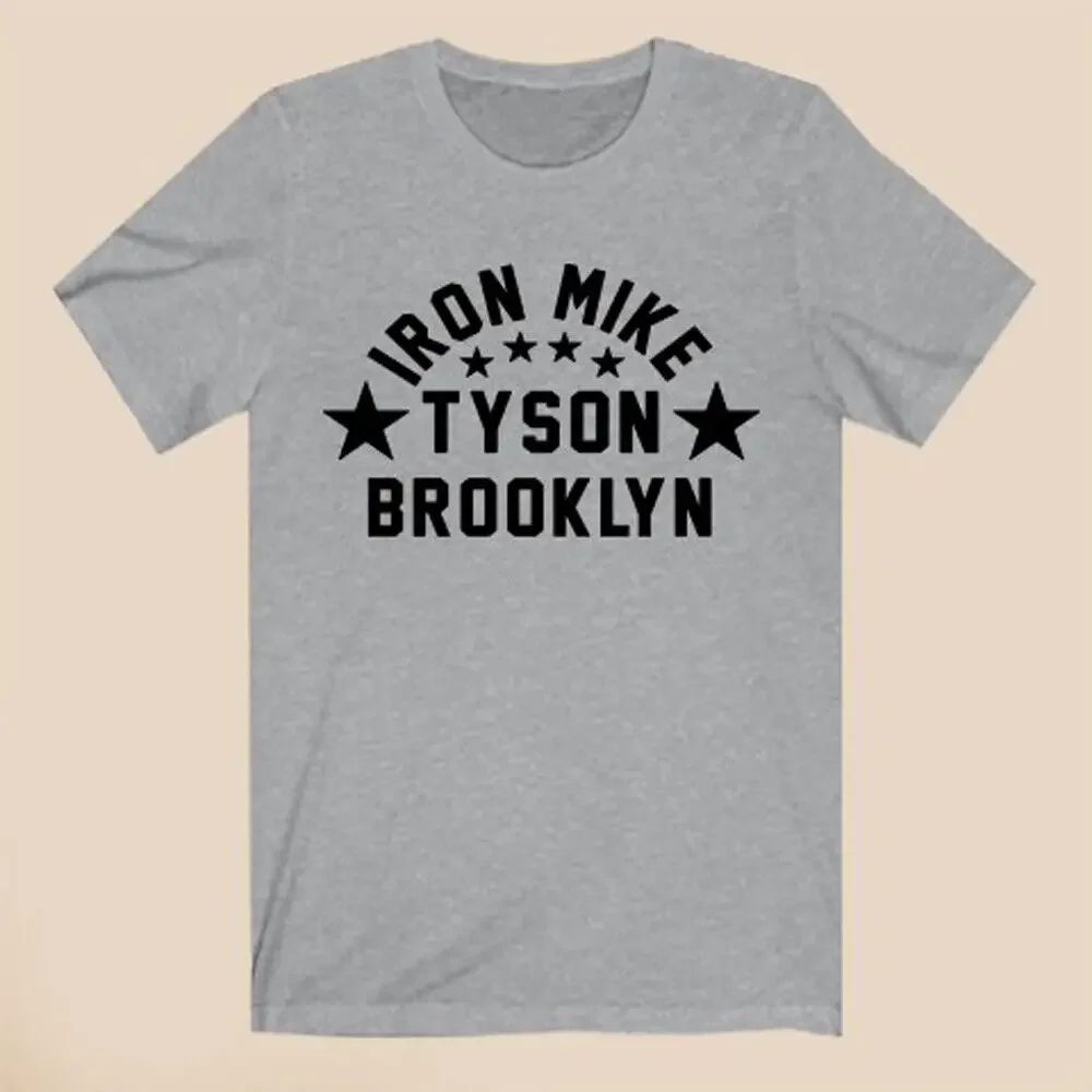 Iron Brooklyn Boxing Gym Training t-shirt grigia da uomo taglia S-3XL Tees alta qualità 100% cotone manica corta