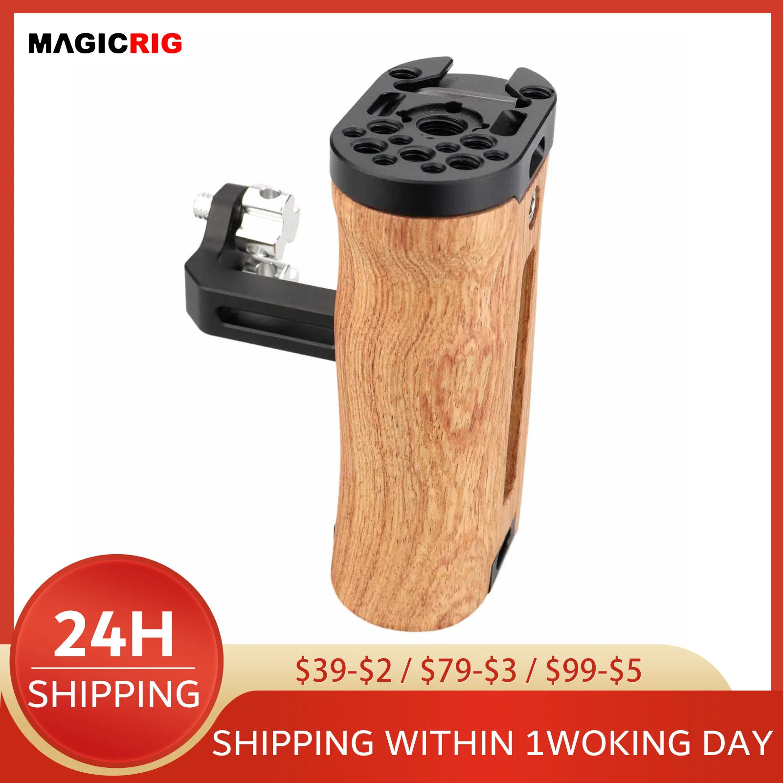 

MAGICRIG универсальная Боковая ручка деревянная рукоятка для A7SIII / A7III/A7RIII /A7M3/A7R IV/ A9 II клетка, для BMPCC 4K/6K/6K Pro клетка