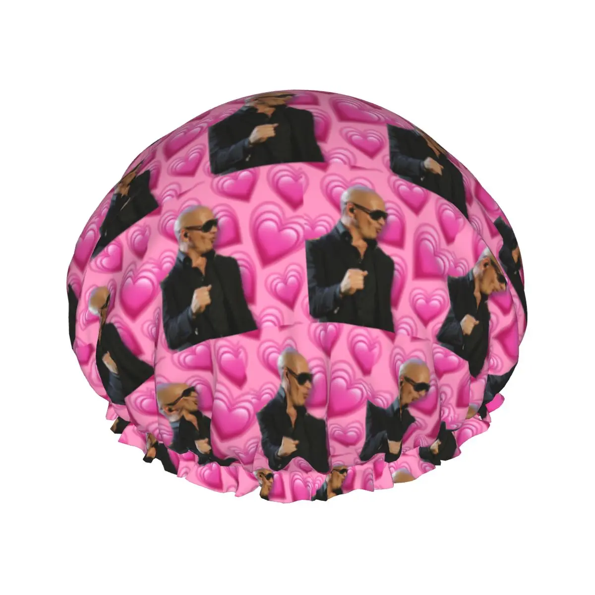 Wholesome Pitbull Shower Cap Women Reusable Waterproof Mr World Rapper Singer Quick Drying Bath Hair Caps