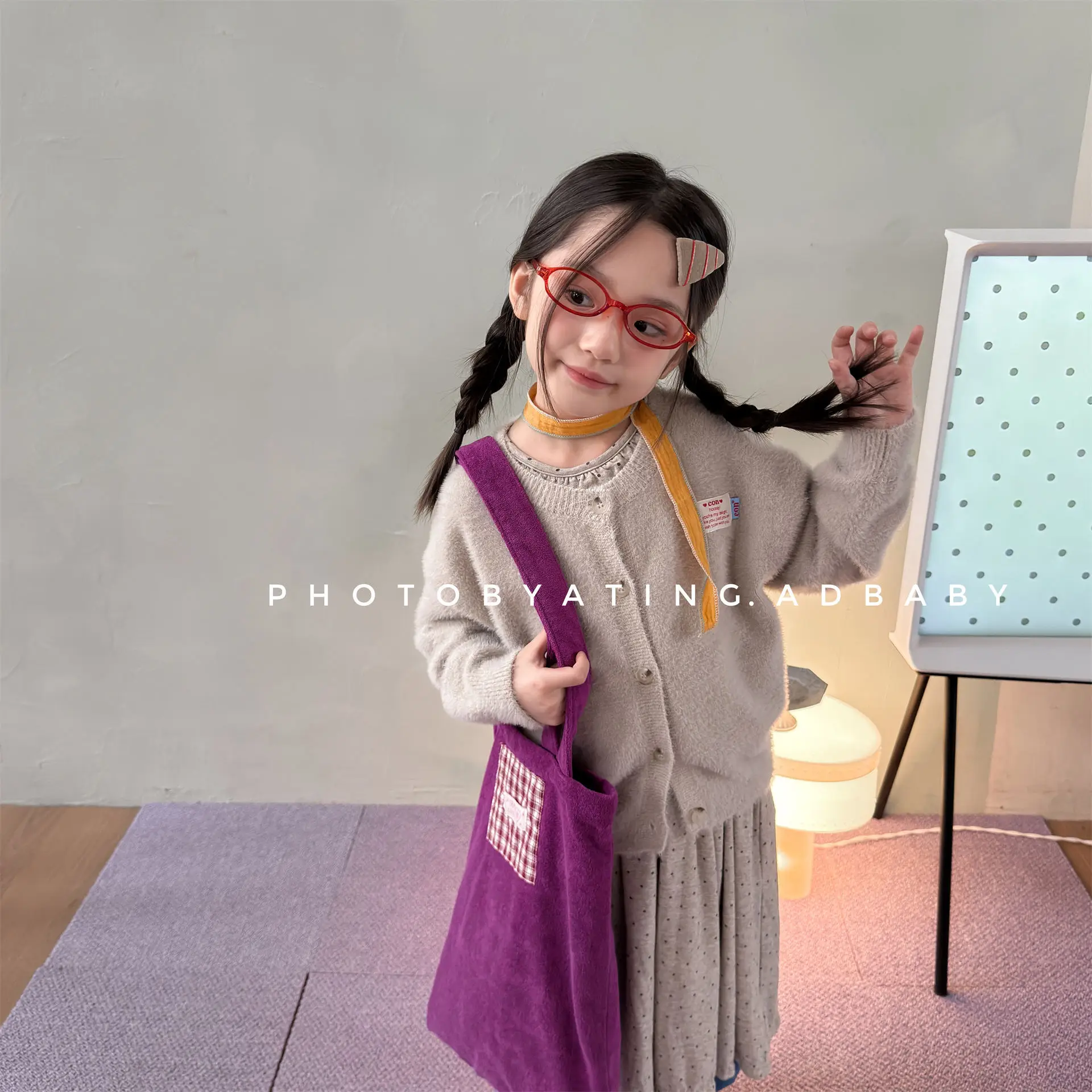 2026 Autumn New Children Long Sleeve Casual Coat Fashion Girls Solid Knit Jacket Baby Loose Sweater Cardigan Kids Clothes
