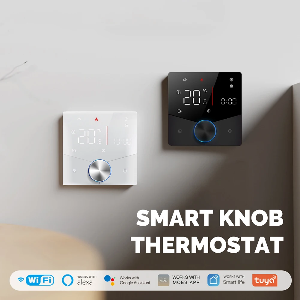 Smart Temperature Controller With Knob Button Easy Installation Floor Thermostat For Home