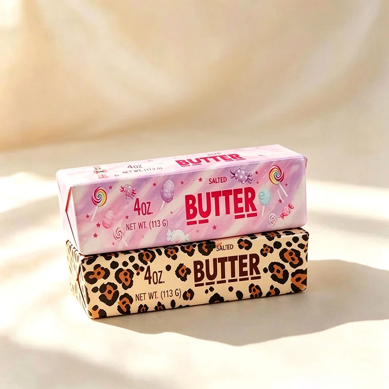 Candy Leopard Print Butter Stick Squishy Toy PU Slow Rising Ultra Soft Wet Mud Feel Fidget Squeeze Toy Stress Relief Gift